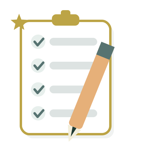 Checklist a tužka
